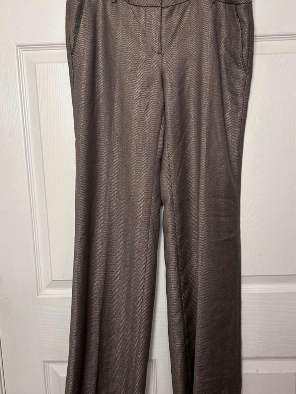 Ann Taylor LOFT Herringbone, Fully Lined Marisa Pants Size 6
